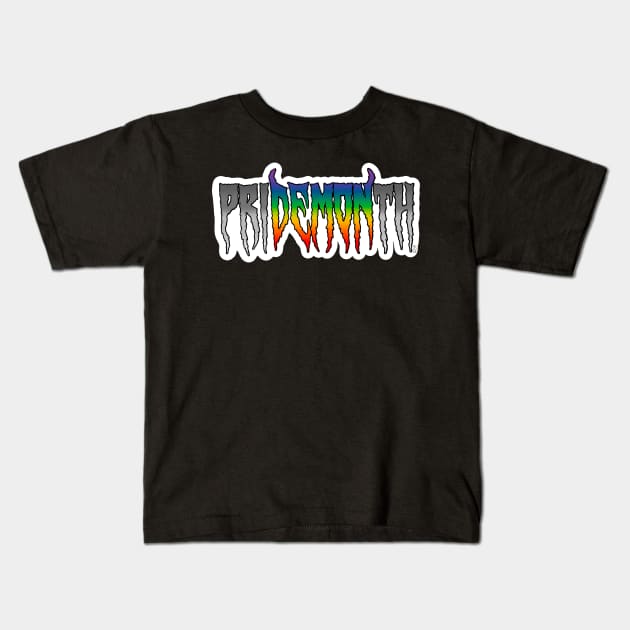 priDEMONth ~ PRIDE Kids T-Shirt by Ruxandas